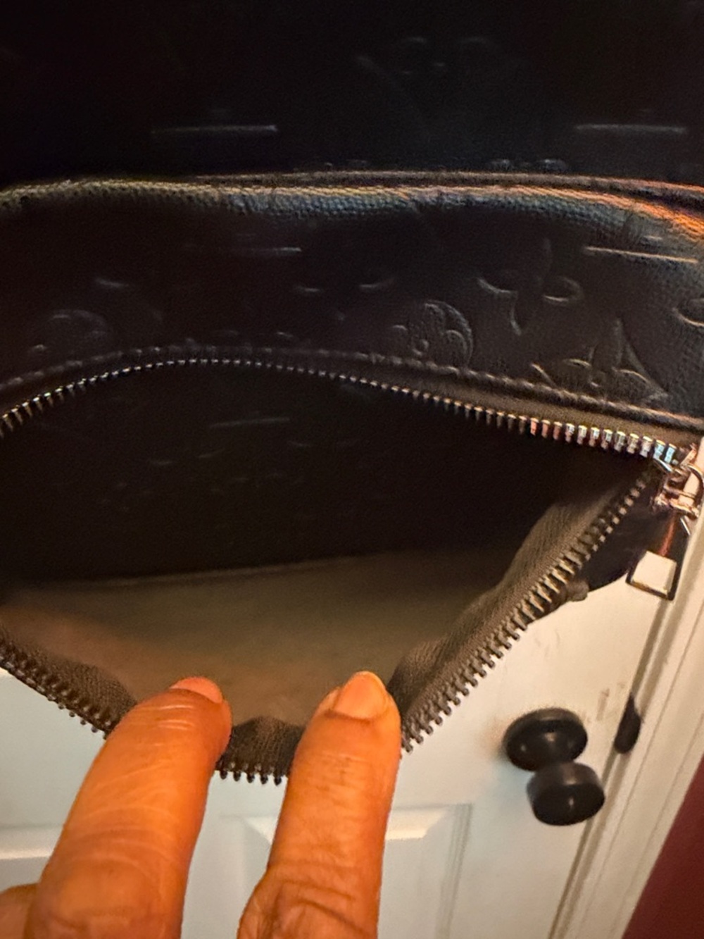 Embossed Monogram Black Backpack - Picture 11 of 11